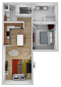 A - One Bedroom / One Bath - 776 Sq. Ft.*